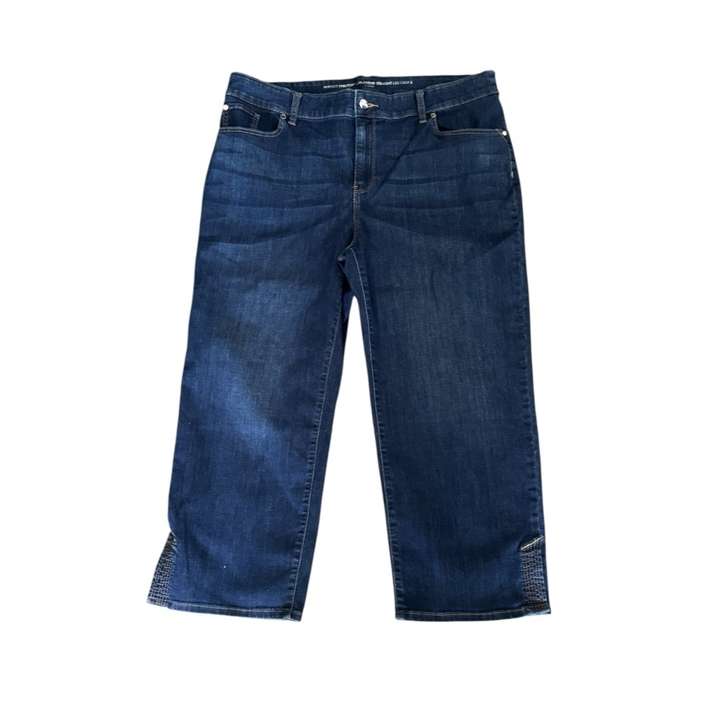 Chico’s Perfect Stretch Girlfriend Straight Leg Crop Jean Size 16